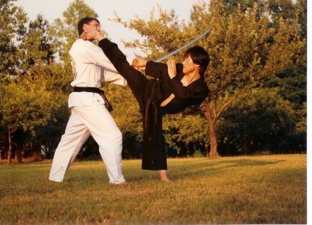 GrandMaster Yu Karate Kick Outside What is the Easiest Martial Art to Get a Black Belt - Master S.H. Yu
