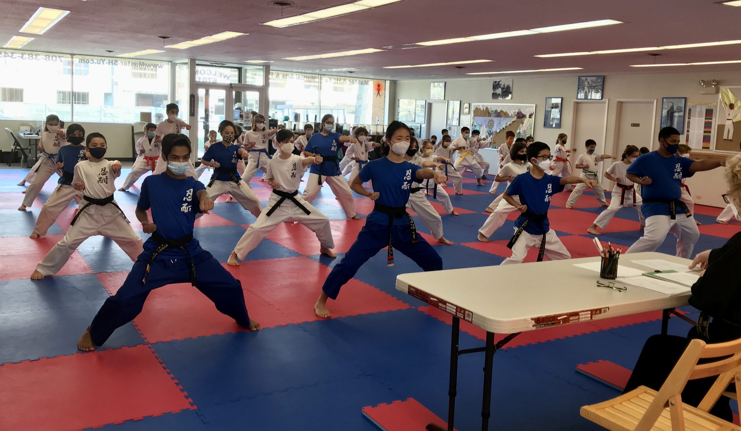 Martial Arts Karate Class In Action