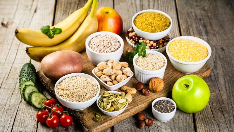 Fruits, vegetable and complex carbs