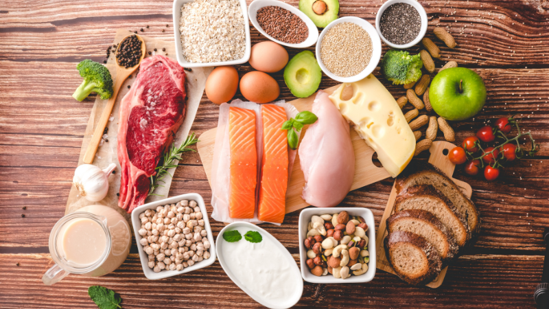 carbs, protein and healthy fats